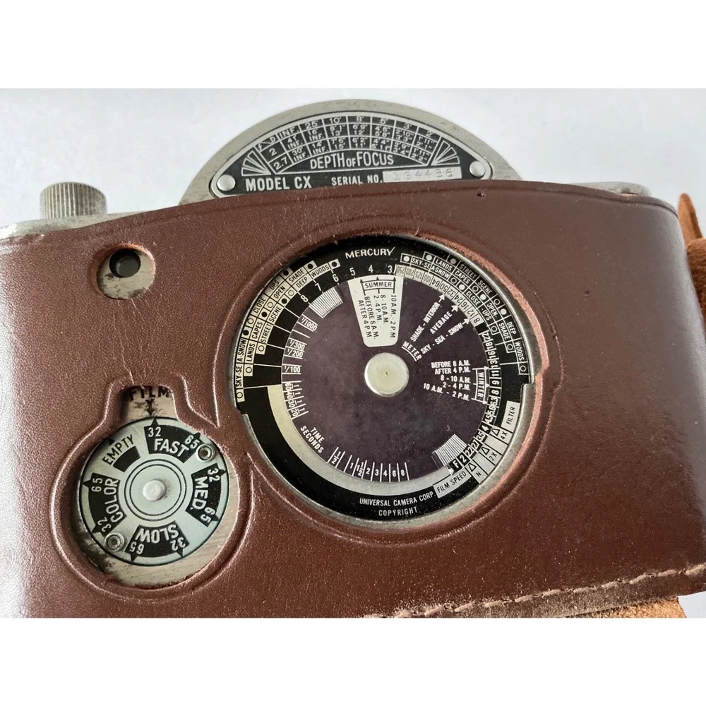 Universal Vintage Mercury II CX 35mm Camera Leather Case Brown Mid Century AS IS
